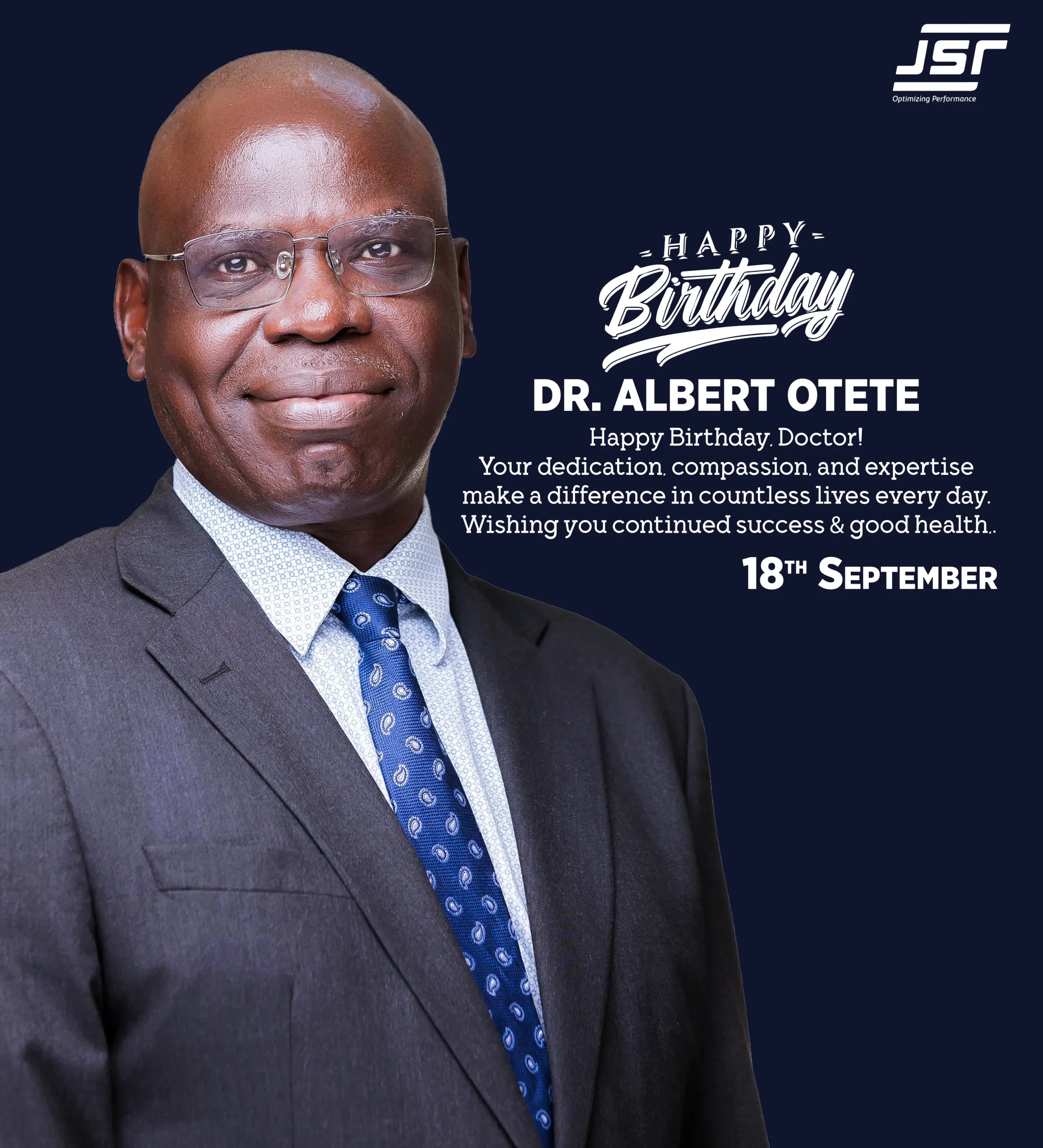 Happy Birthday Dr. Albert Otete